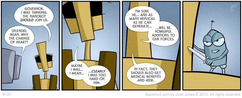 The nanobot has a strong influence over the weak necked.